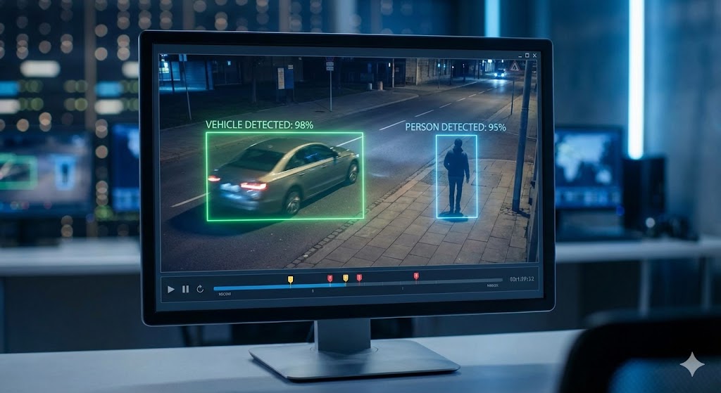 Interface de surveillance IA WizSense à Genève